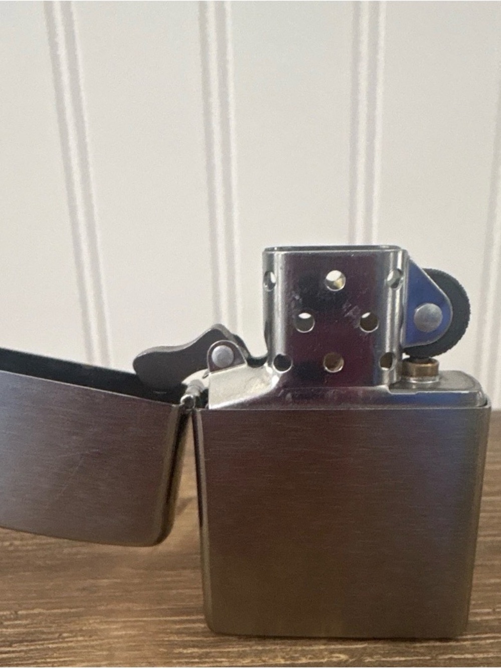 Classic Silver Windproof Metal Pocket Lighter Zippo